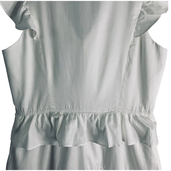 Gal Meets Glam Ann Ruffle Tiered Dress Womens Size 8 Soft White NWT $178 - Picture 16 of 16